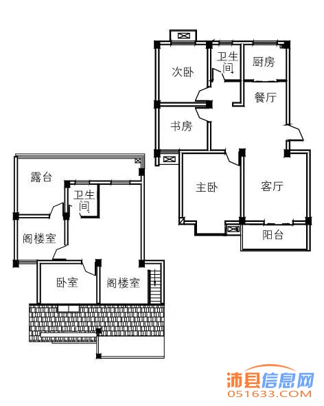 实小沛初中-御城华府6层、7层两套房源。房产证159平方，送储藏室。